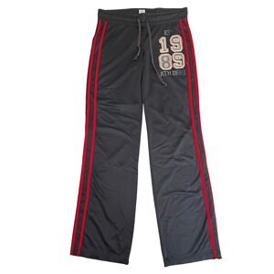 Athletic‎ Dept EST 1989 Track Pants Gray Red Stripe Drawstring Casual